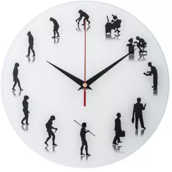 Настеннные стеклянные часы с обратным ходом Эволюция