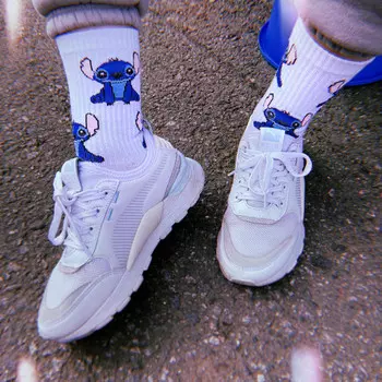 Носки белые Стич