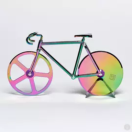 Нож для пиццы из нержавеющей стали The Fixie радужный