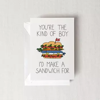 Открытка Бутерброд для него