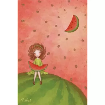 Открытка с конвертом Арбуз