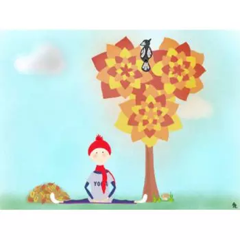 Открытка с конвертом Йога