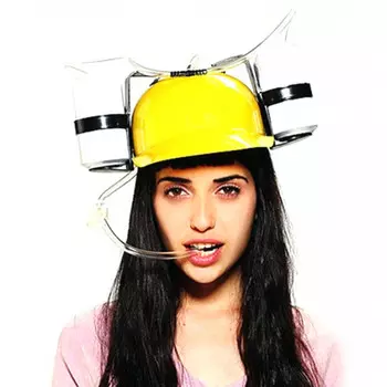 Пивная каска желтая