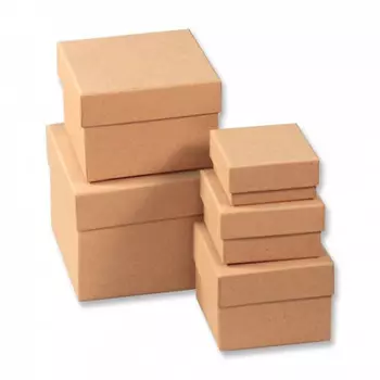 Подарочная коробка Крафт квадратная