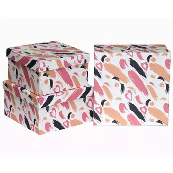 Подарочная коробка Сердца Краски