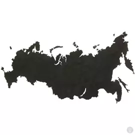 Реалистичный пазл карта России Wall Decoration с городами черный