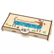 Шкатулка-купюрница Такса С днем рождения