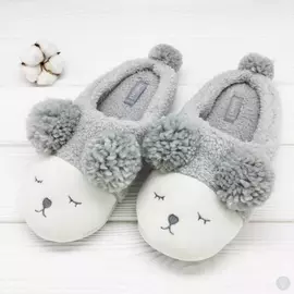 Тапочки Овечка серые