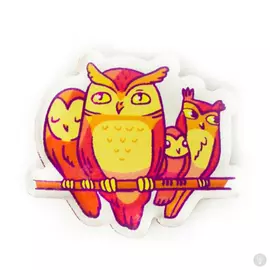 Значок Markov Design Семейство красных сов