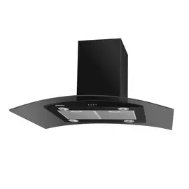 Кухонная вытяжка MAUNFELD Ancona PlusA Isla 90 черный/черное стекло