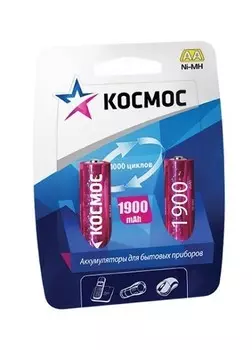 Аккумулятор Космос R6 NI-MH, 1900 мАч, 2 BL