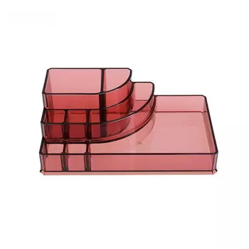 Акриловый органайзер для косметики Multi-Functional Storage Box QFY-3118, бордовый