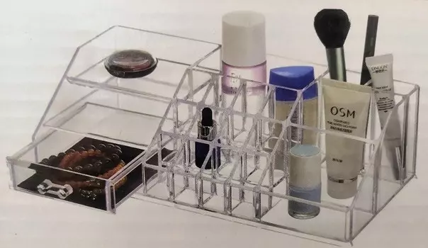 Акриловый органайзер для косметики Multi-Functional Storage Box QFY-3133, прозрачный
