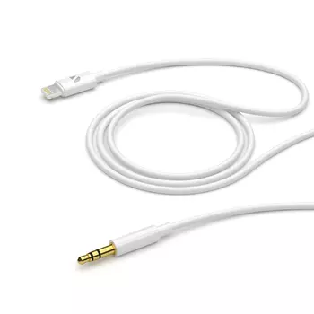 Аудиокабель 3.5мм (m) - Lightning, MFI, белый, Deppa 72232