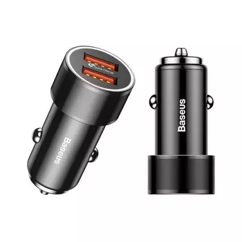 Автомобильная зарядка Baseus Dual-USB Quick Charge Car Charger 36W, чёрный