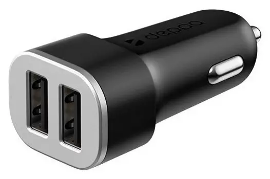 Автомобильная зарядка Deppa, черный