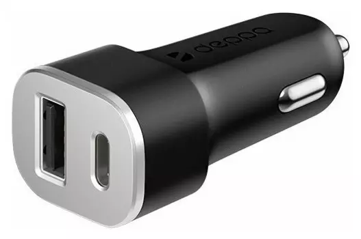 Автомобильная зарядка Deppa , черный (DEP-11288)