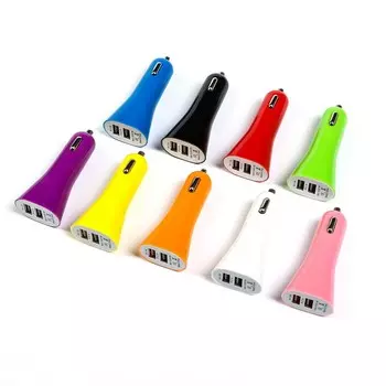 Автомобильное зарядное устройство Torso, 2 USB 1,0 А и 2,1 А, цвет микс