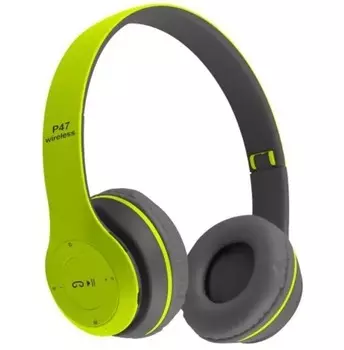 Беспроводные наушники Bluetooth P47, зеленые