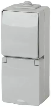 Блок розетка-выключатель ЭРА Эксперт IP65 16A 250V 11-7607-03 Б0035998