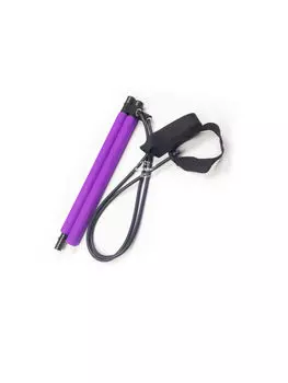 Бодибар с эспандерами для пилатеса, фиолетовый