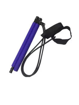 Бодибар с эспандерами для пилатеса, синий