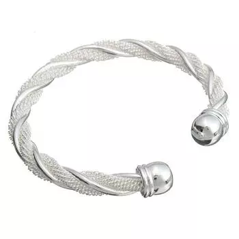 Браслет Плетенка - покрытие серебро 925