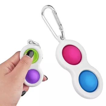 Брелок Simple Dimple вечная пупырка антистресс, два пузырька