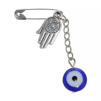 Булавка-оберег - Рука счастья с глазиком