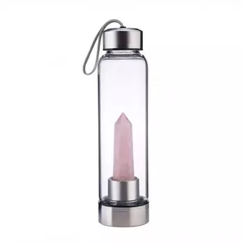 Бутылка с розовым кварцем, 700 мл