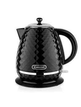 Чайник электрический Brayer BR1008BK, 2200 Вт, 1,7 л, Strix, чёрный