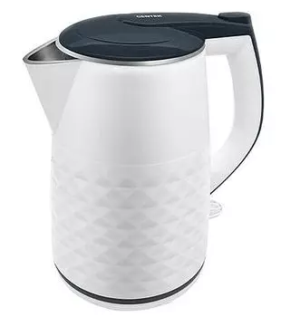 Чайник электрический Centek CT-0025 (White) металл 1.8л, 1800W, двойные стенки, кнопка вкл. на ручке