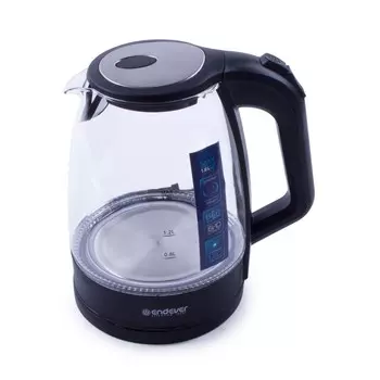 Чайник электрический Endever Skyline, емкость 1,8 л, стекло KR-325 G, черный