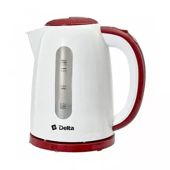 Чайник DELTA DL-1106, белый/мятный