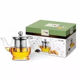 Чайник для заваривания 450 мл из стекла с ситом TC-206