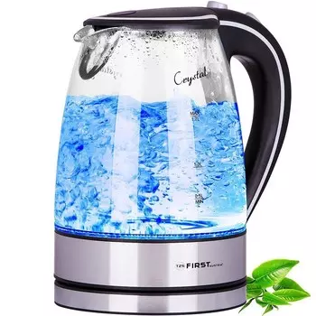 Чайник First FA-5406-2-BA стеклянный, с подсветкой, чёрный