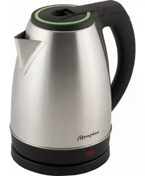 Чайник Матрёна MA-123, стальной с зеленой ручкой