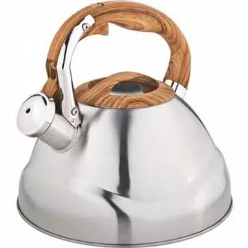 Чайник металлический Bekker Premium BK-S603, 3 литра, деревянная ручка