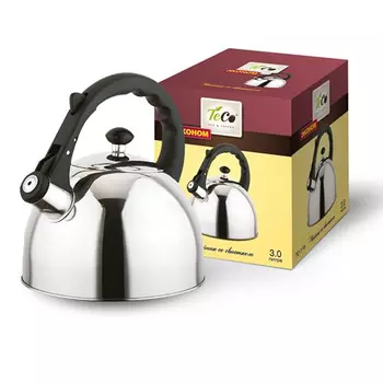 Чайник TECO 3 л. со свистком,нерж. стали TC-118