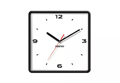 Часы настенные Centek СТ-7103 25х25 см, квадрат, шаговый ход, кварцевый механизм`
