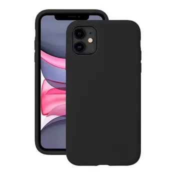 Чехол Liquid Silicone Pro для Apple iPhone 11, черный, картон, Deppa