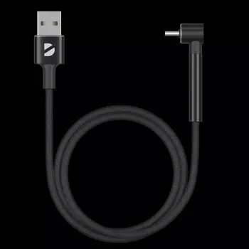 Дата-кабель Stand USB - USB-C, подставка, алюминий, 1м, черный, Deppa