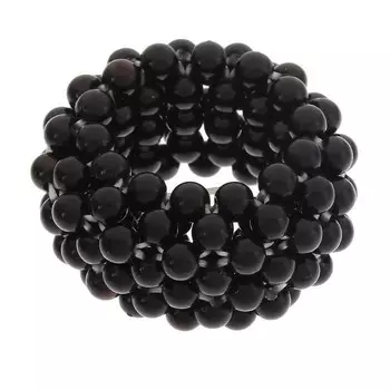 Декор для хвоста - Чёрные бусины