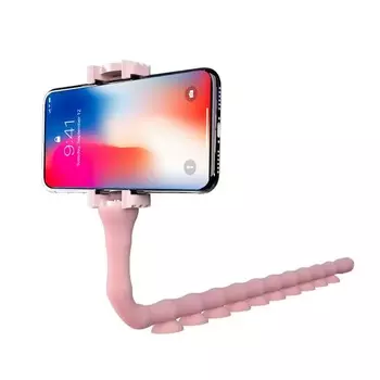 Держатель для телефона Clip cute worm lazy holder, розовый