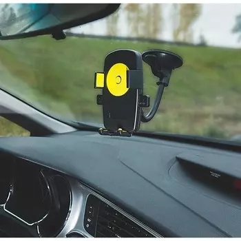 Держатель телефона на гибкой штанге, раздвижной 5.5 - 8.5 см, цвет черный