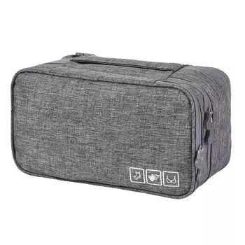 Дорожный органайзер для нижнего белья Travel Underwear Pouch, серый