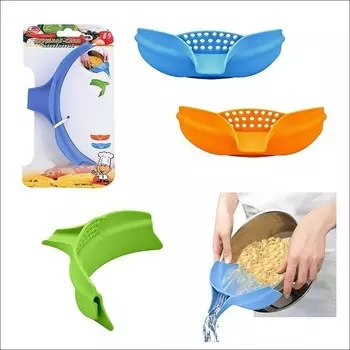 Дуршлаг-слив силиконовый - цвет микс