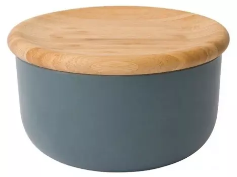 Емкость для хранения сыпучих продуктов с бамбуковой крышкой Leo, 15x8 см