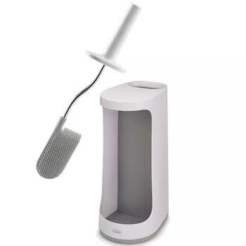 Ершик туалетный Joseph Joseph Flex Plus с большим отсеком белый/серый