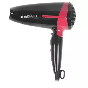 Фен Kelli KL-1120, черный/розовый